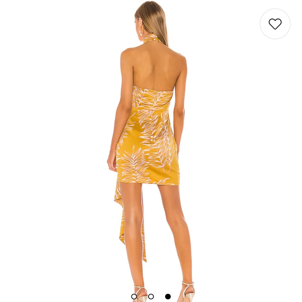 Camila Coelho Antonia Mini Dress in Gold Tropical